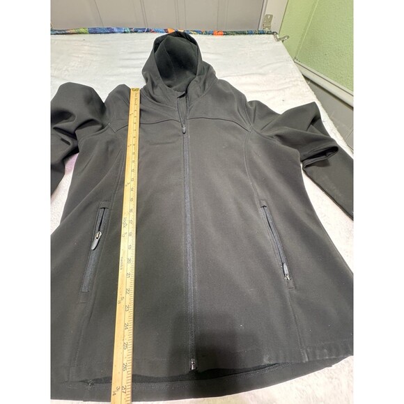 Big Chill Woman’s Xl Or 1x Full Zip Windbreaker Hooded Jacket‎ Black NWT - Picture 3 of 9